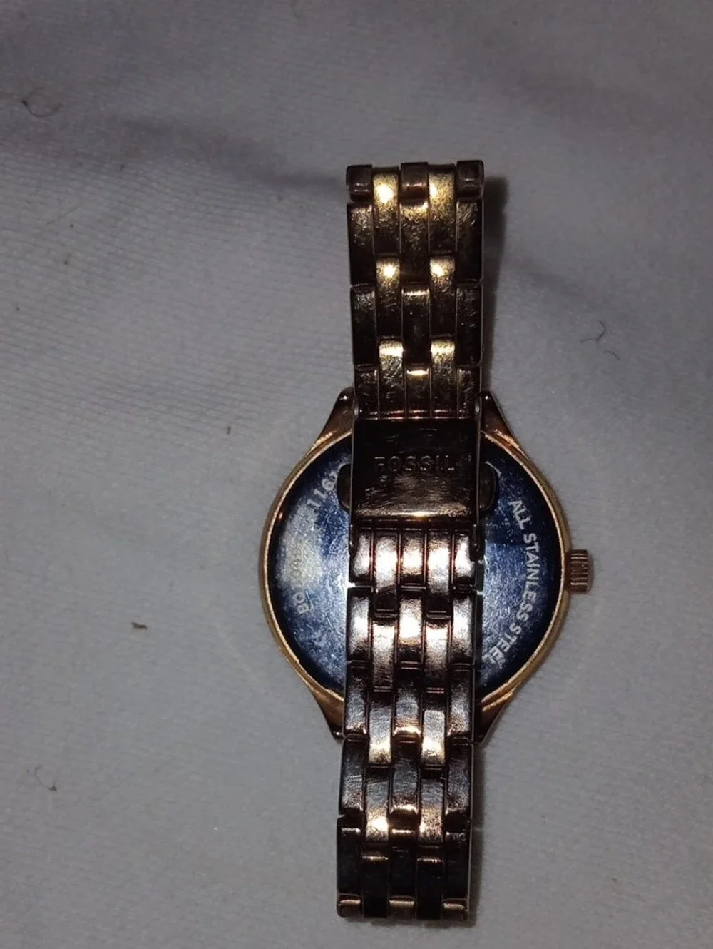 Fossil Women's Rose Gold-Tone Minimalist Bracelet Watch BQ3049